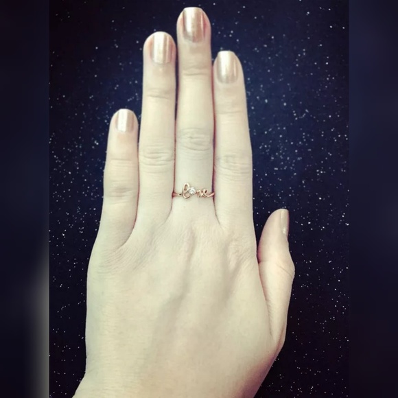 💛 18k RGP CZ Love Ring - Picture 5 of 5